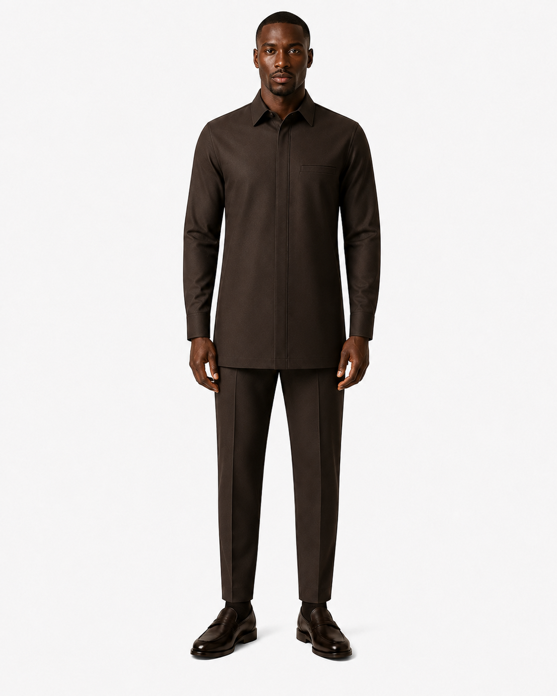 Dark Chocolate Tailored City Safari Suit