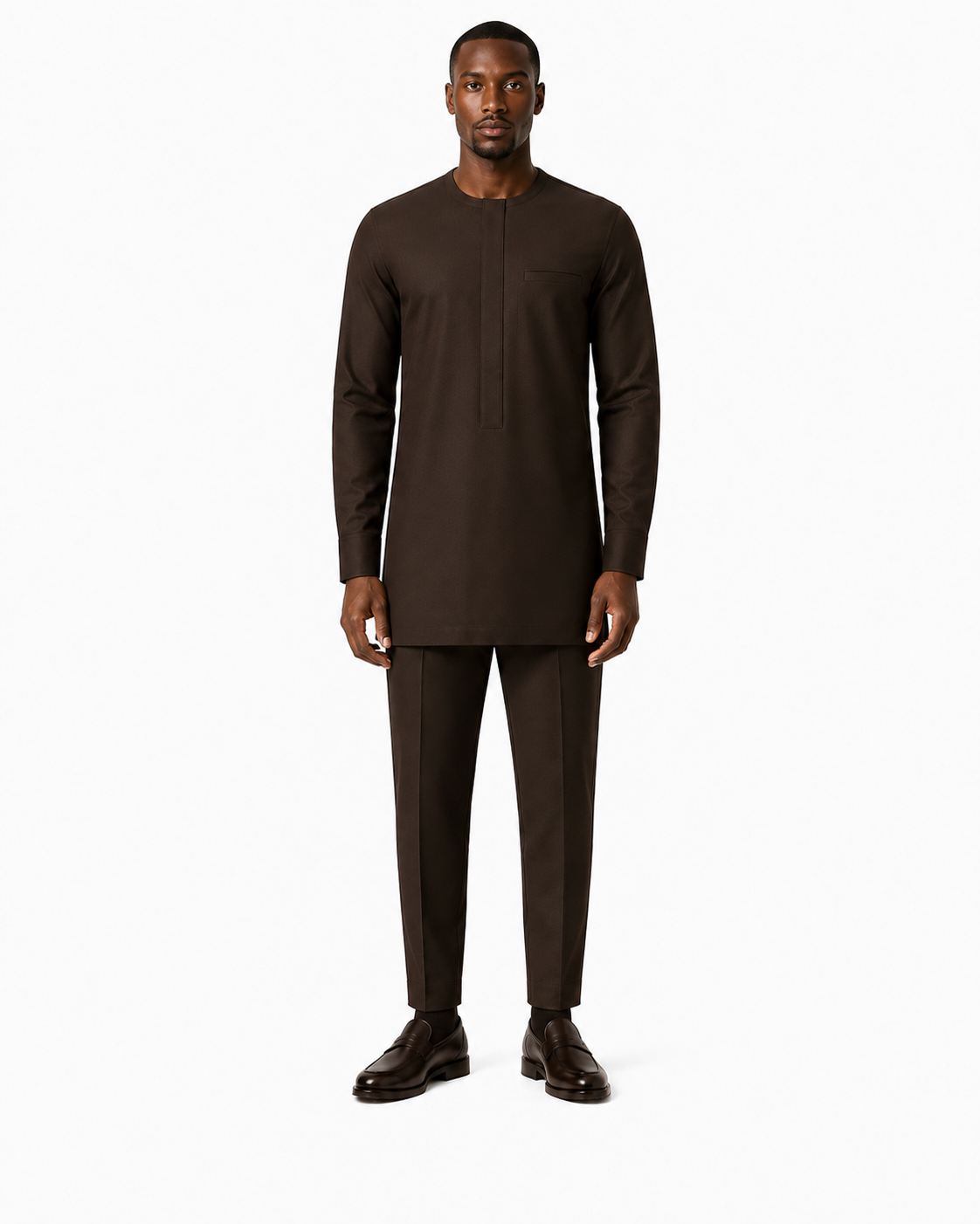 Dark Chocolate Imperial Kaftan Suit